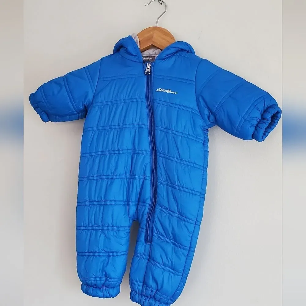 Eddie Bauer Bright Blue First Adventure Snow Suit Size 3-6 Months